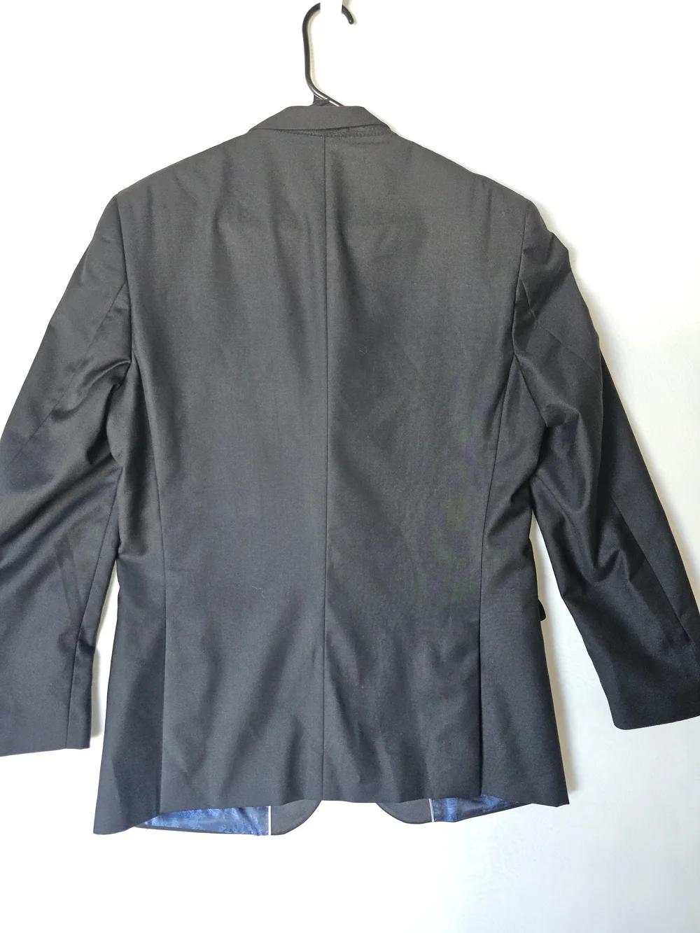 Bryan Michaels Men's Black Tuxedo Blazer Jacket Size 40R Paisley Blue Lining